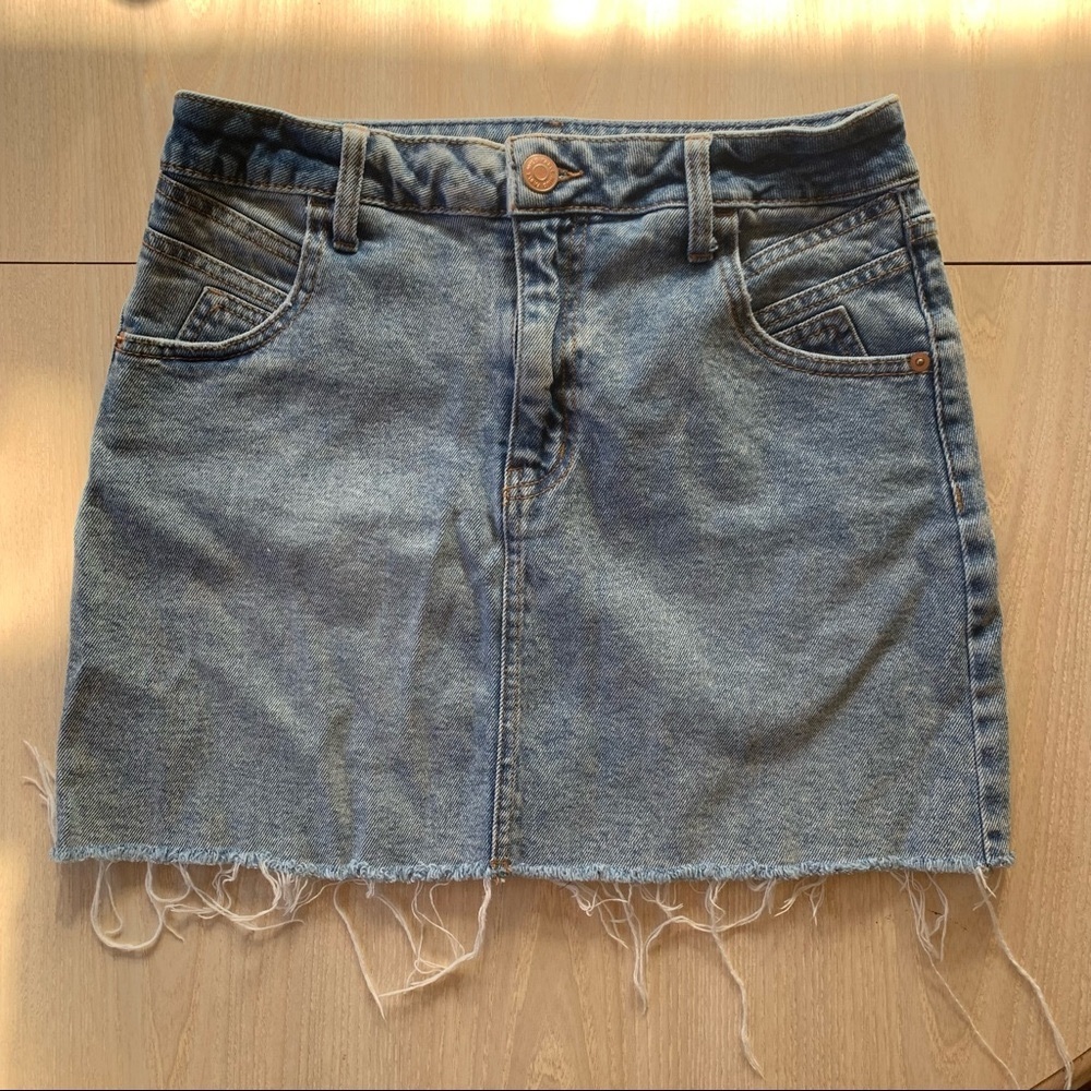 Wild Fable denim frayed jean skirt